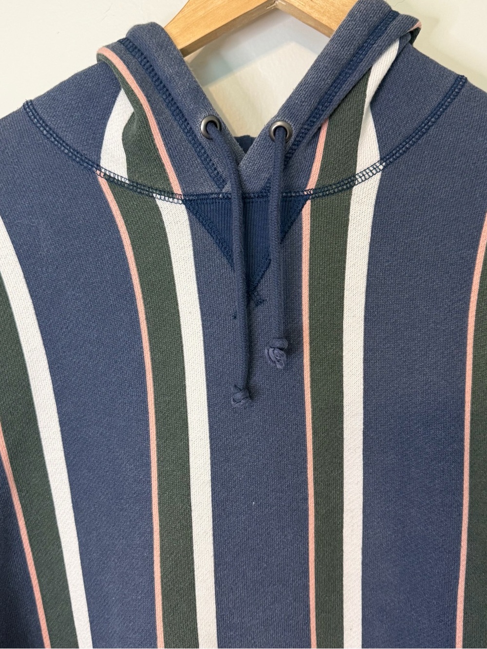 Abercrombie & Fitch Men’s Large Soft A&F Fleece Striped Pullover Hoodie - Picture 2 of 5